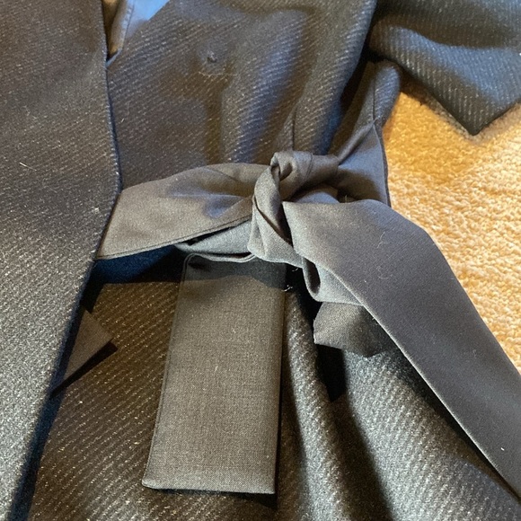 COS Dress Tweed Herringbone Wool Short Sleeve Wrap Dress Size 4 - Picture 6 of 13